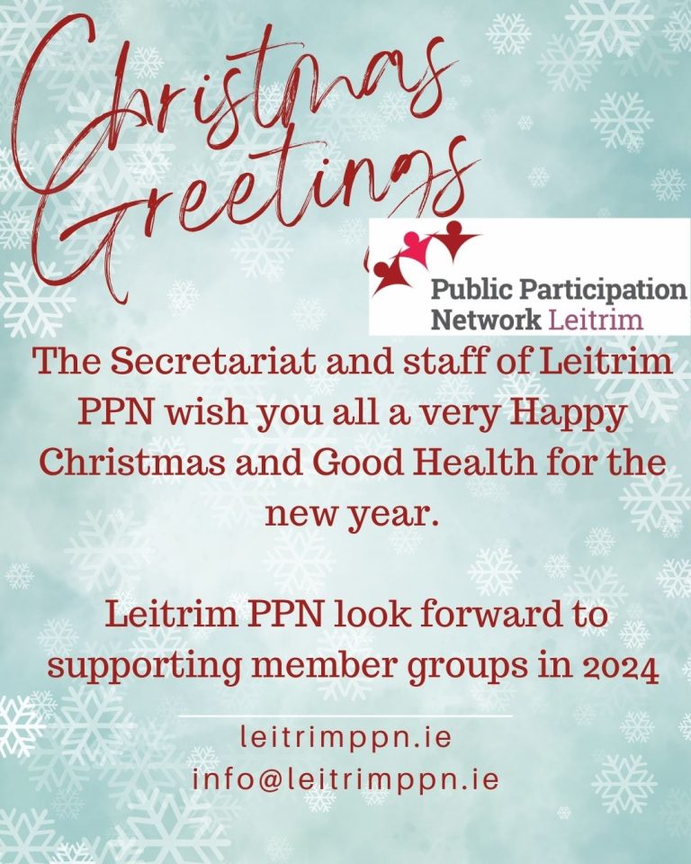 Leitrim PPN Christmas and New Year Greeting 2023